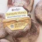 Turmeric Honey Wool Felted Soap Bar